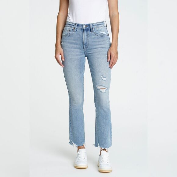 Pistola Lennon Bootcut Jeans Womens 27 Denim High Rise Distressed Crop - Picture 1 of 13